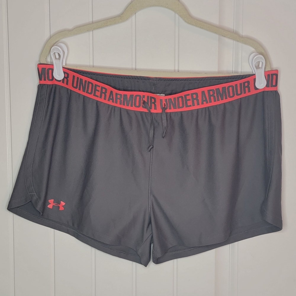 Under Armour Gray Athletic Shorts Lightweight Loose Fitted Design, Women's XL
